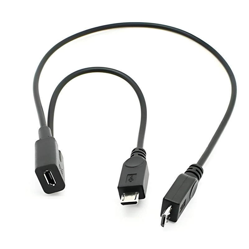 Fastelectric Micro USB Female 1 to 2 Y Splitter Cable,micro USB 1 to 2 Chargi…