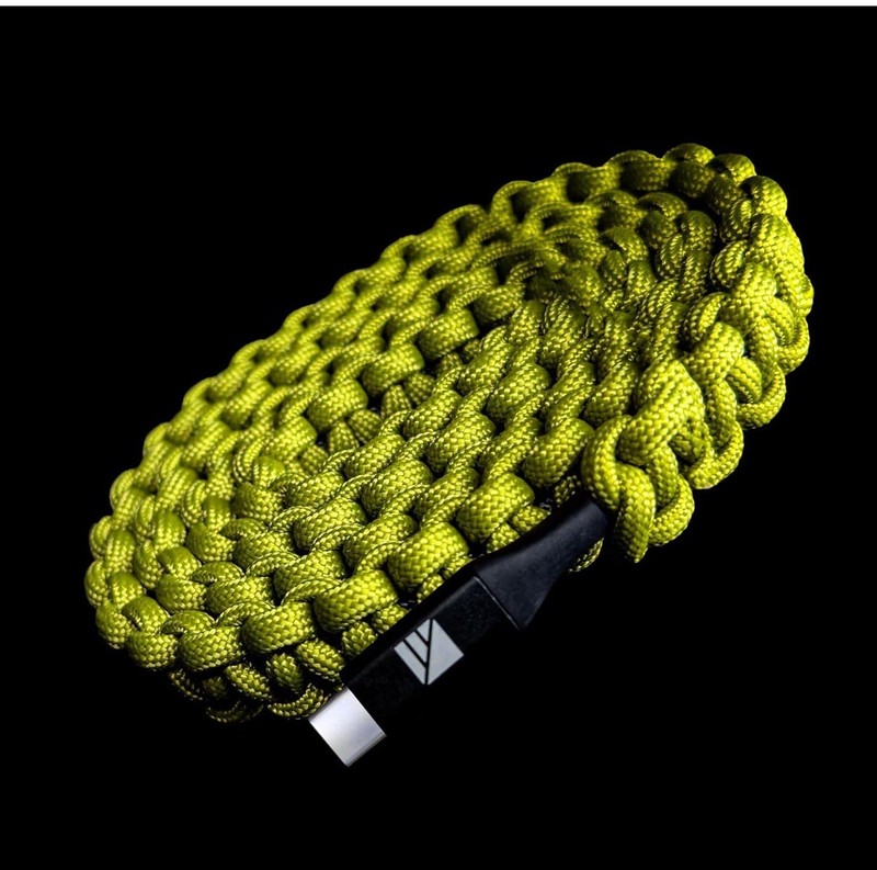 Dark Energy USB C to USB C Paracord Charging Cable Green IND-CCC03GRGR gallery