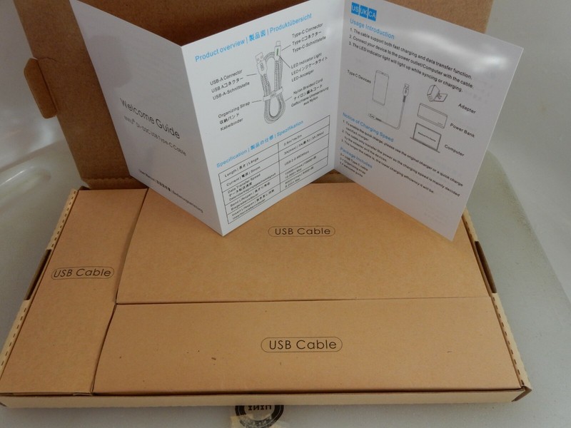 INIU USB C Cable Black Nylon Braided 3 Pack Set (1.6 Ft , 3.3 Ft , 6 Ft) Unused gallery