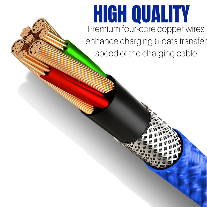 3 Pack 6 Ft 360° Magnetic 3A Fast USB Type C Charger Charging Cable For Samsung gallery