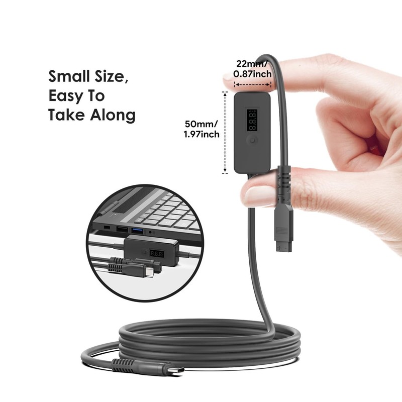 PD USB to DC Fast Charging Cable with Adjustable Voltage Output 5V/9V/12V/15V... gallery
