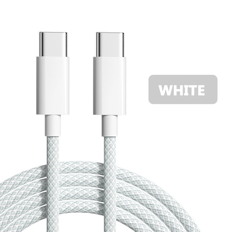PD 100W Type C Cable Fast Charger Charging Cord Nylon 3FT For iPhone 15 Samsung gallery