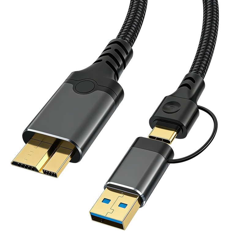 External Hard Drive Cable 6.6FT,Super Speed Micro B 3.0 to USB /A Cord, with …