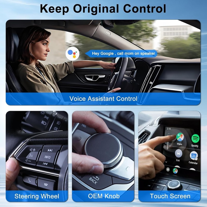 Android Auto Wireless Adapter for Wired Android Auto Cars Converts Wired to W... gallery