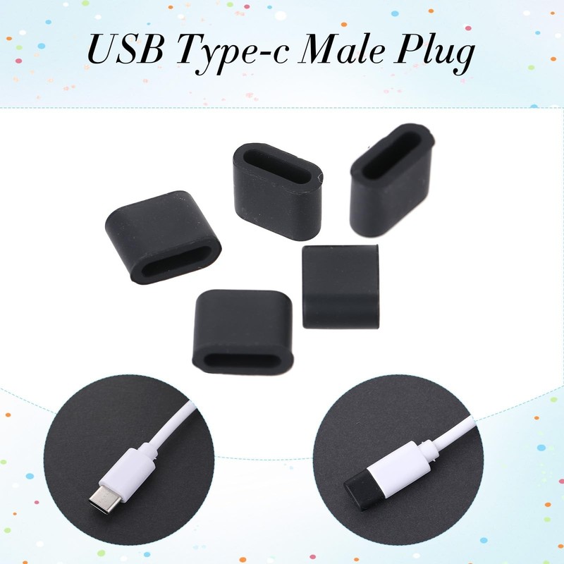 30Pcs 6 Type Silicone Anti Dust Cover USB Cover Port Plug Caps USB Type-A Plu... gallery