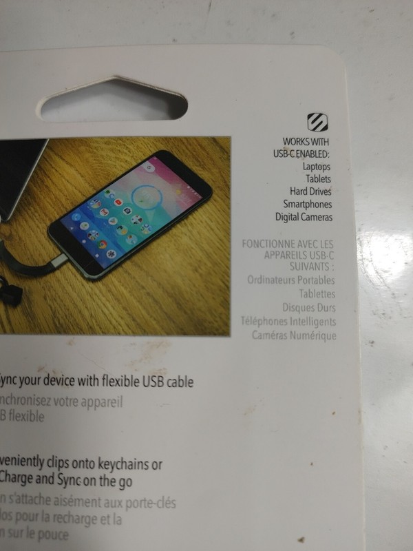 NIB Scosche ClipSync Clip-On Charge & Sync Cable for USB-C Devices USB 2.0 C2CS gallery