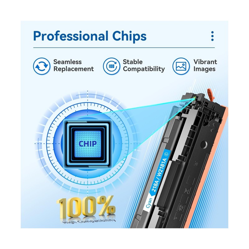 218A 218X Toner Cartridges 4 Pack 3301fdw with Chip Compatible Replacement fo... gallery