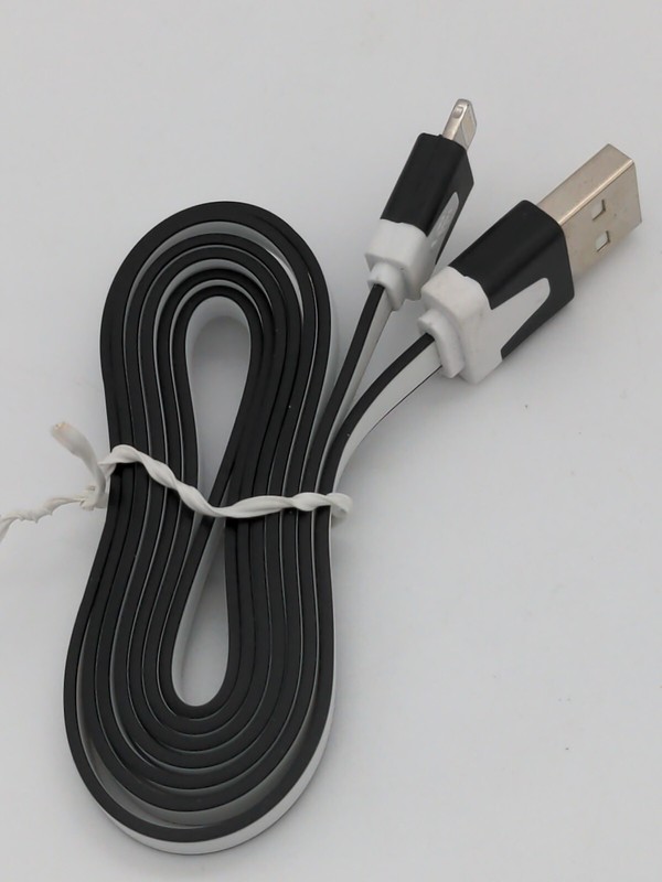Charging Cord USB to 8 Pin Charging Cable for iPhone Black and White Unbranded