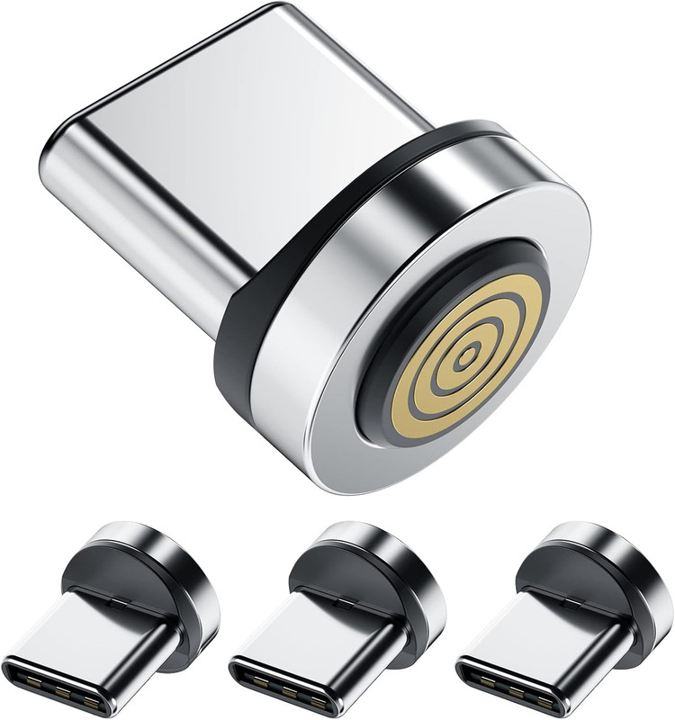 Magnetic Connector Tip Heads [4-Pack] USB C Magnetic Adapter Compatible with 7Pi