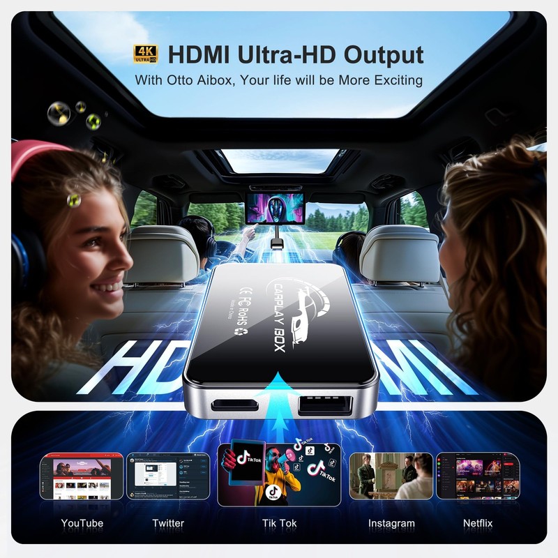 FAIMEE AI Box Wireless CarPlay Auto Adapter - Plug Play, Dual-Band WiFi, Bl... gallery