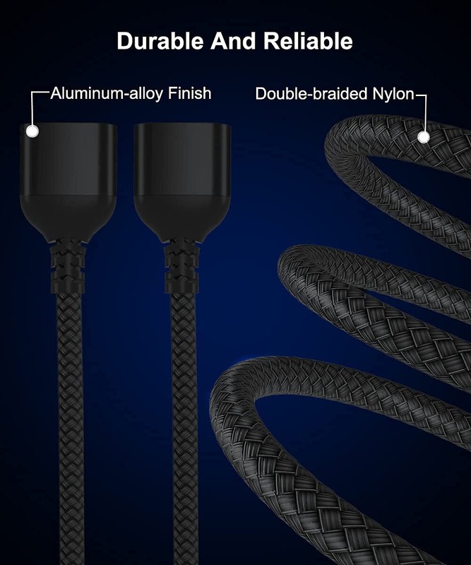 USB Male to 4 Female Extension Cord Connector Data Charger Split Adapter gallery