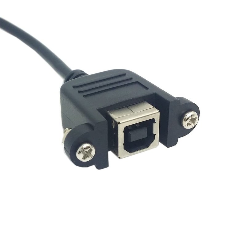 NFHK 90 Degree Left Angled USB B Type Male to Female Extension Cable with Scr... gallery