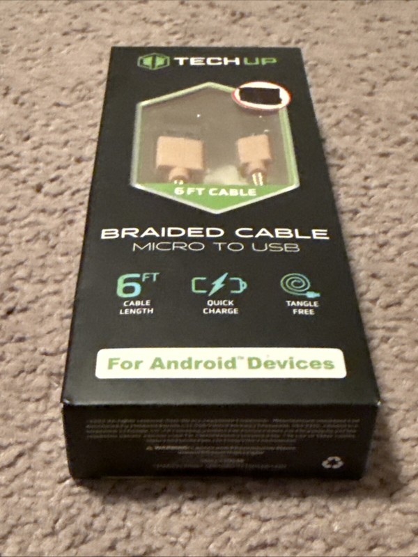 Braided Cable Micro To USB 6ft Quick Charge Androids gallery