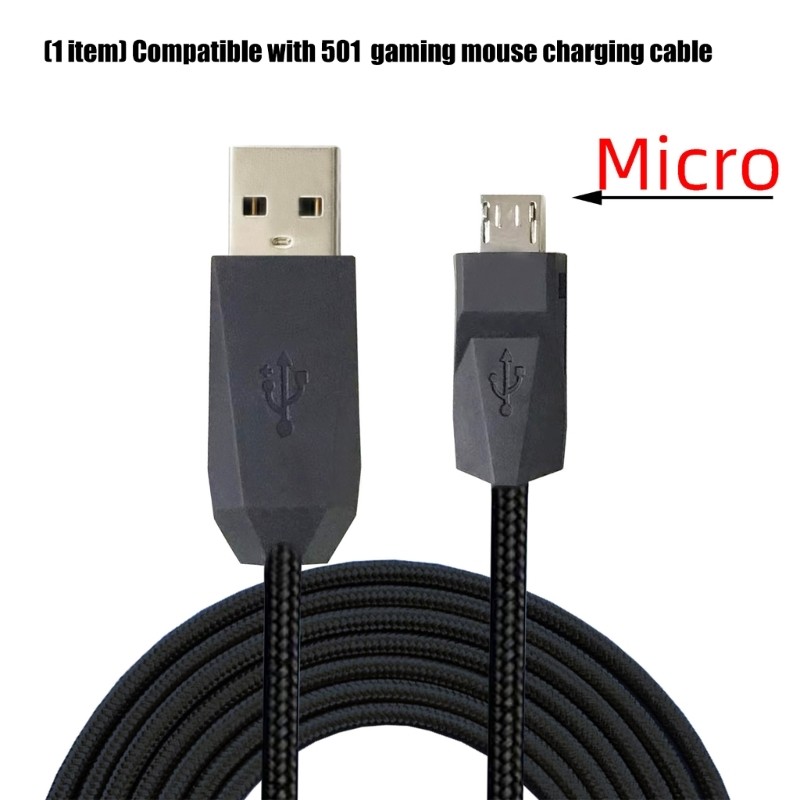 USB to Micro Cable Data Line for Gladius II ROG Spatha Gaming Mouse Charging