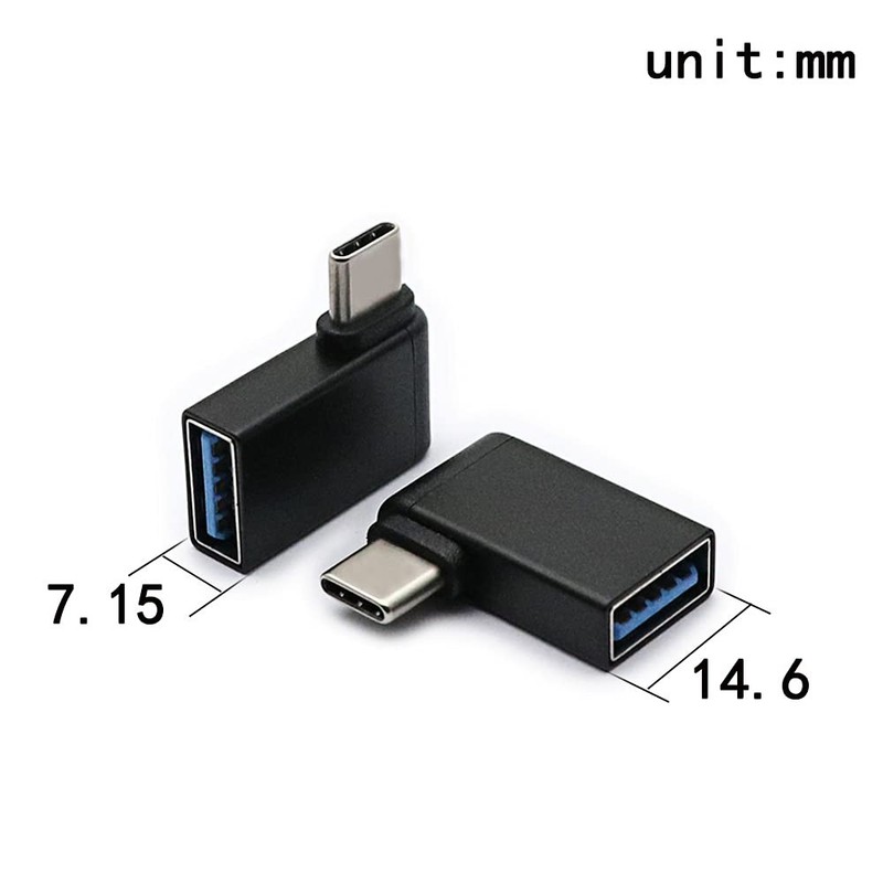 rgzhihuifz Right Angle USB C to 3.0 Adapter, 90 26.25*23.77*7.15MM, Black gallery