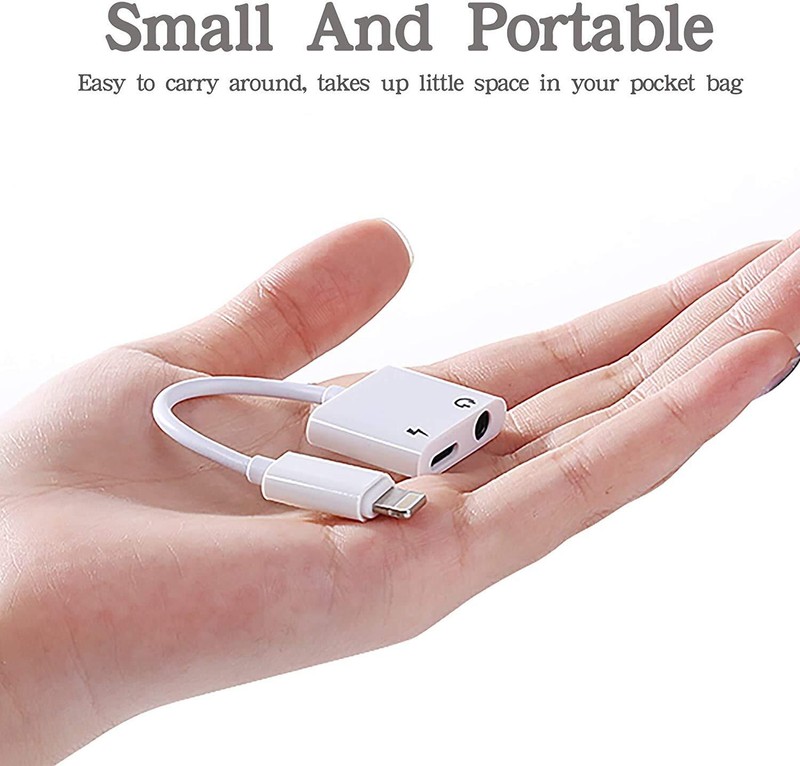 2 Pack [2-in-1] Dual Adapter 3.5mm Headphone & Charger For 11 12 13 14 Pro Max gallery