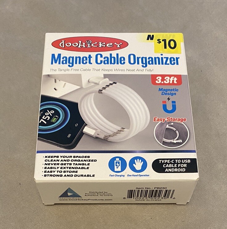 Charging Cable USB For Android Magnetic Organizer Cable by Doohickey