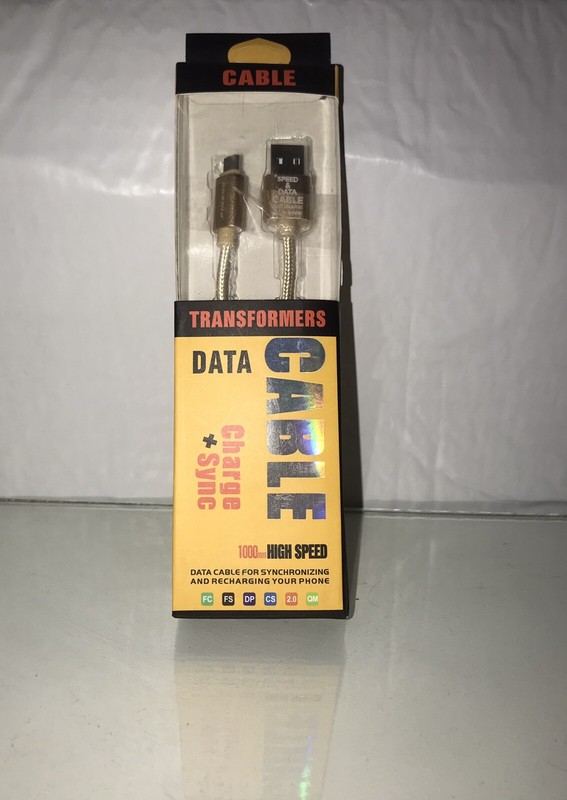 CABLE TRANSFORMERS DATA CHARGE + Sync 1000mm HIGH SPEED – Brand New With Box! C