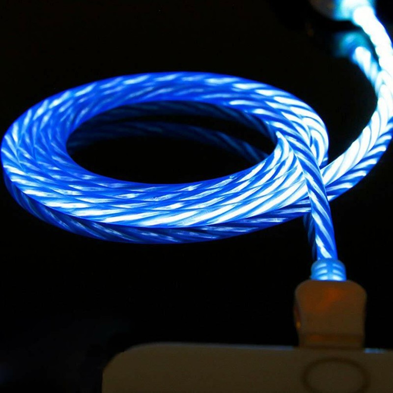 2A LED flowing Light Up Magnetic Fast Charger Cable For iPhone Type-C Micro USB gallery