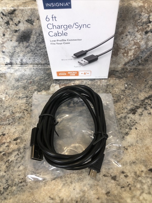 Open Box Insignia 6 FT Charge Sync Cable Micro USB gallery
