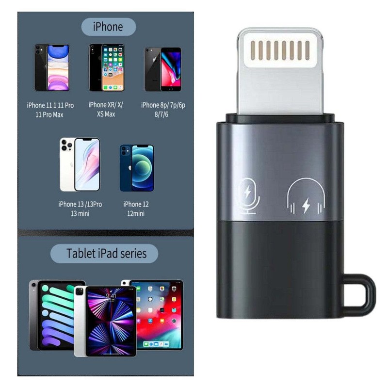 2Pcs OTG Adapter for iPhone Apple iOS Male to USB Female Audio DAC Headphone gallery