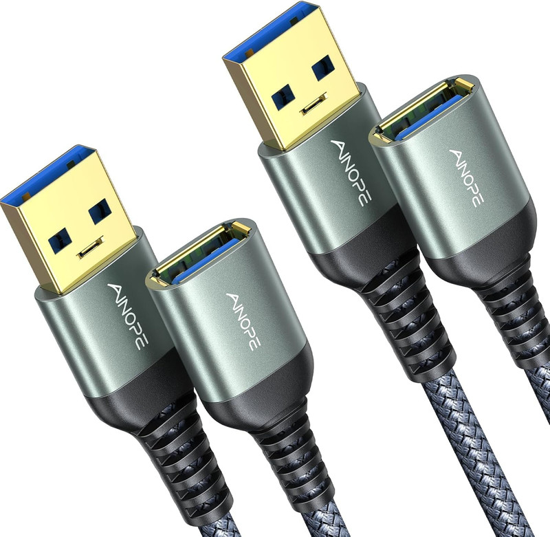 2 Pack USB Extensions Cable High Speed USB 3.0 Extension Cord Type a Male to Fem gallery