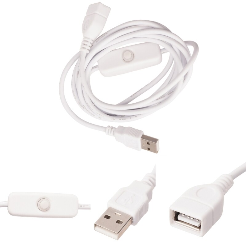 USB 2.0 Male to Female Extension Data Cable With ON/OFF for PC Laptop gallery