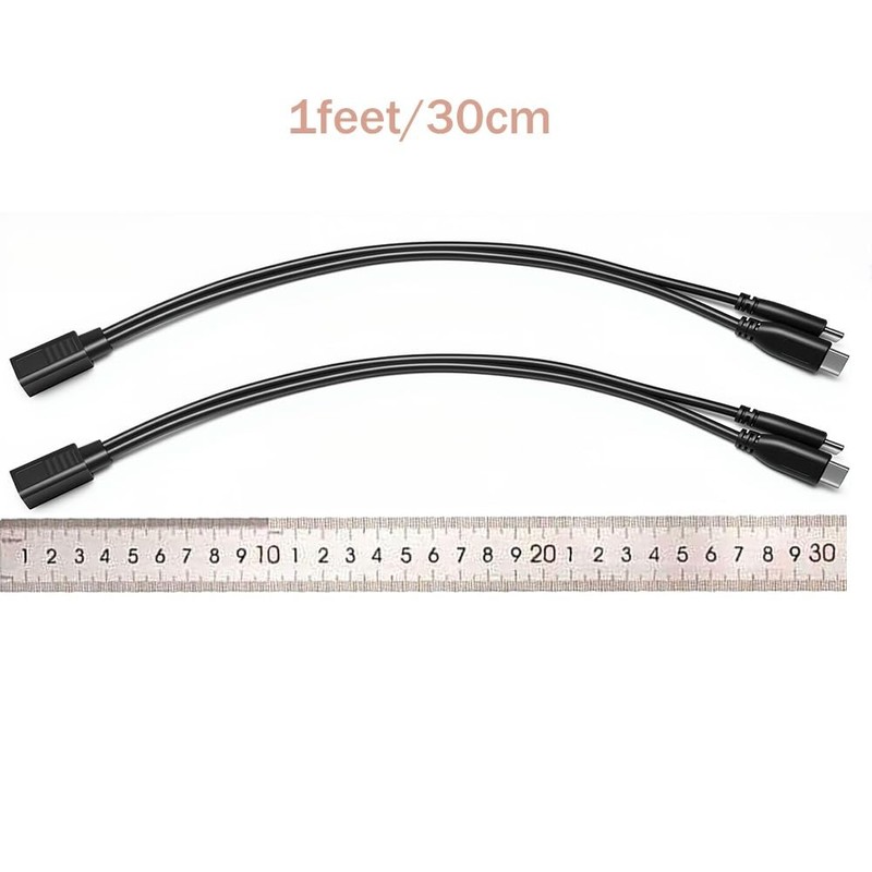 2Pack USB C Splitter Charging Cable, 1Foot Dual Type C Fast Charge Y Cord gallery