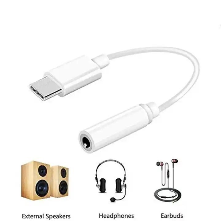 USB Type C to 3.5mm Headphone Audio Aux Stereo Cable Adapter For Samsung Huawei gallery