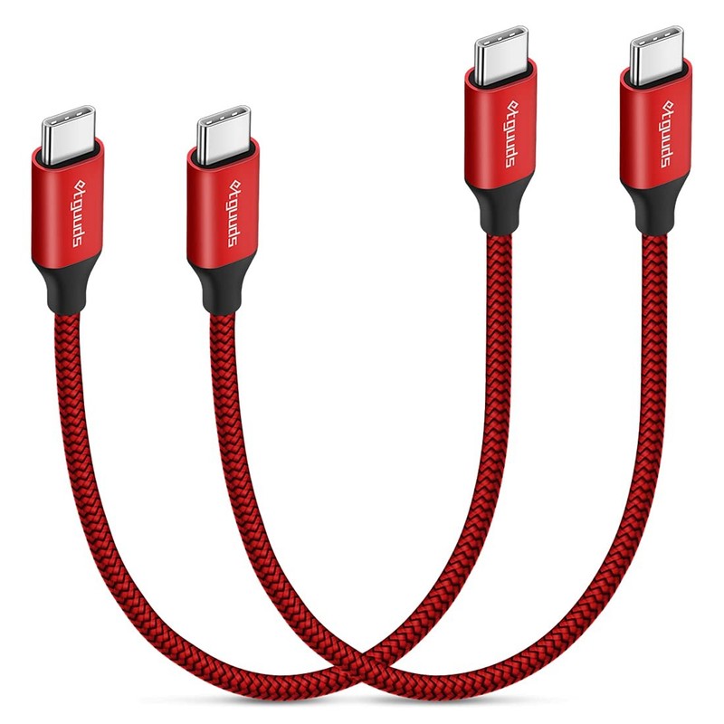 USB C to USB C Cable 1ft 2 Pack Fast Charging Cord 60W PD 3.0 Type C Data Transf