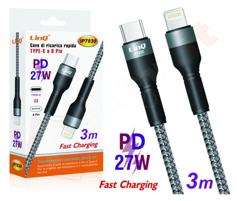 Lightning PD 27W 3.0mt USB C Cable Computer PC Tablet Smartphone Charging gallery