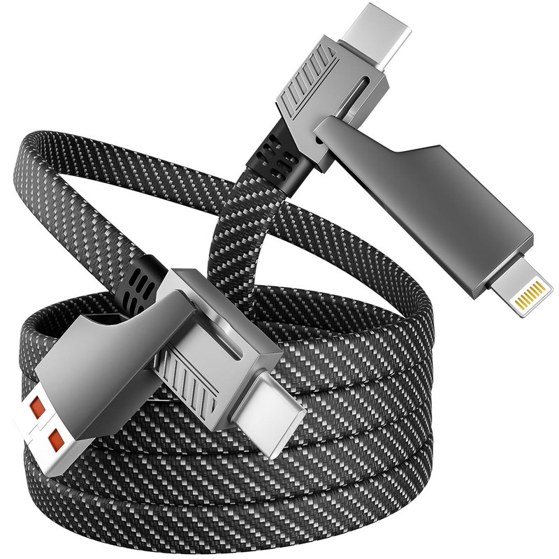 4 In 1 Charging Cable Fast 65W Multi USB C Power Charger Cord Adapter Wire