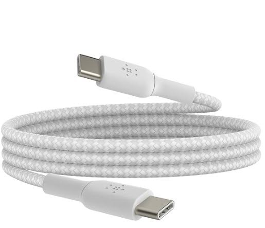 BELKIN Boost Charger CAB004bt1MWH Braided USB-C to USB-C Cable 3.3Ft/1m (90235) gallery