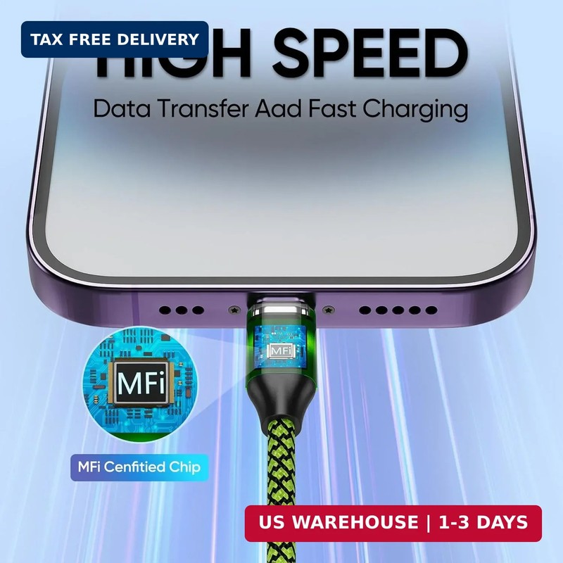 iPhone Charger 5 Pack 10 ft USB Lightning Cable Apple Mfi Certified Cable Fast C gallery