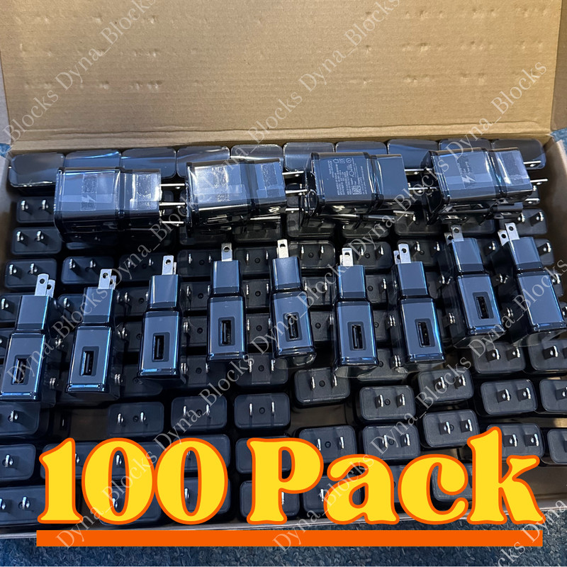 100x Bulk Lot Adaptive Fast USB Wall Charger US Block Power Adapter For Samsung