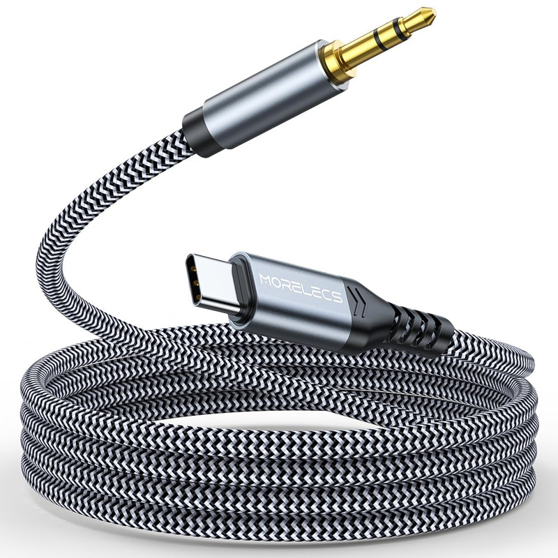 Cable de audio auxiliar USB C a jack de 0.138 in para altavoz estereo de coche
