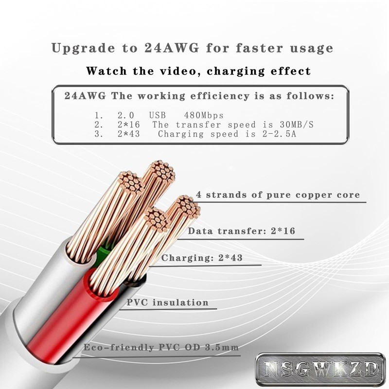 3 PCS USB Male To Female Extension Cable 3.3Ft Extender Cord White Data Sync gallery