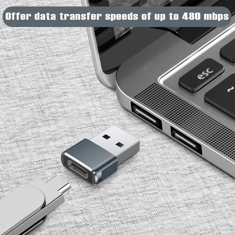3Pack USB to USB C Adapter,USBC Female to USB A Male,Type C OTG Converter gallery