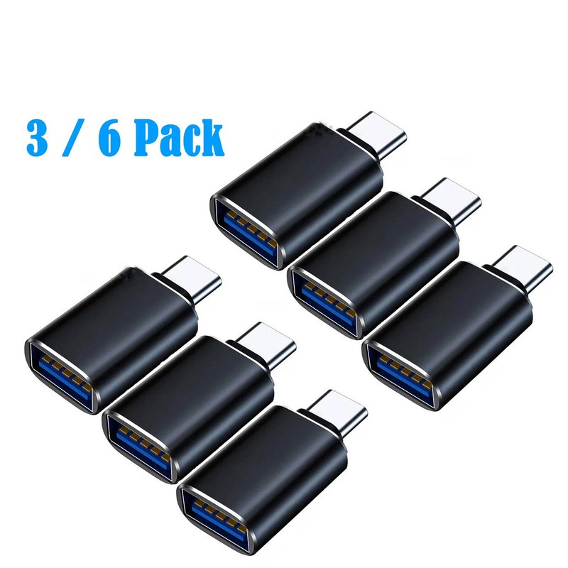 3/6/9 Pack USB-C 3.1 Male to USB A Female Adapter Converter Type C Android Phone gallery