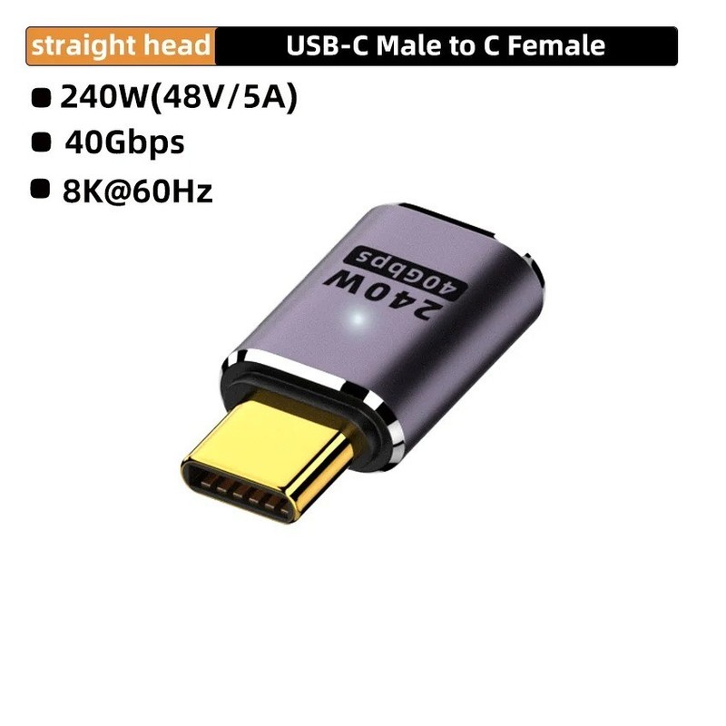 USB 4 Type C Female to Female Adapter Coupler 240W 40Gbps 8K for Thunderbolt Lot gallery