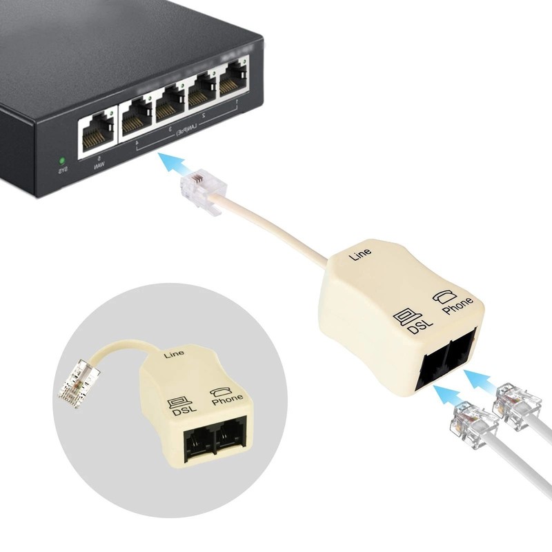 Phone Jack Splitter, in-line DSL Splitter Filter for Phone Line 900LCS-50E gallery