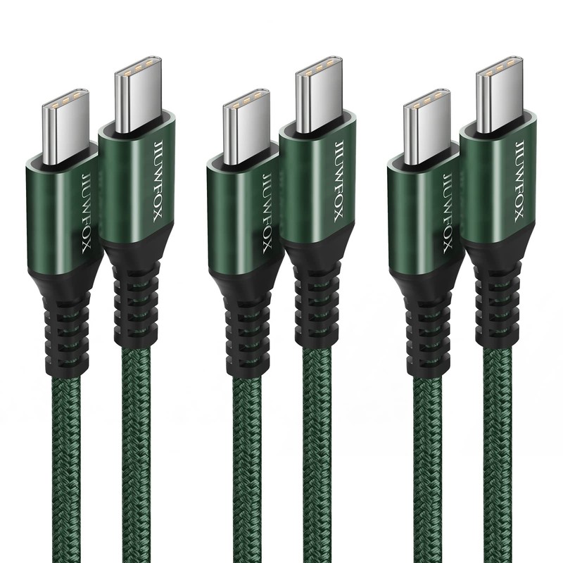 USB C to USB C Charging Cable 10ft 60W Fast Charger for iPhone 17/S25 – Durable