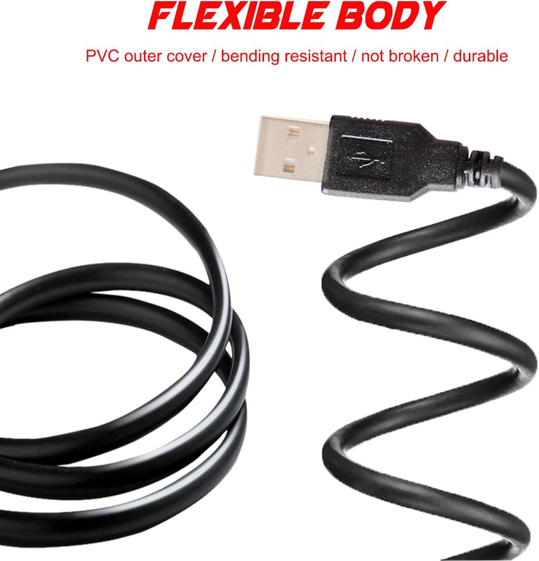 Xahpower 2Pack 10Ft Controller Charging Cable for PS3, Magnetic Ring Mini USB Da gallery