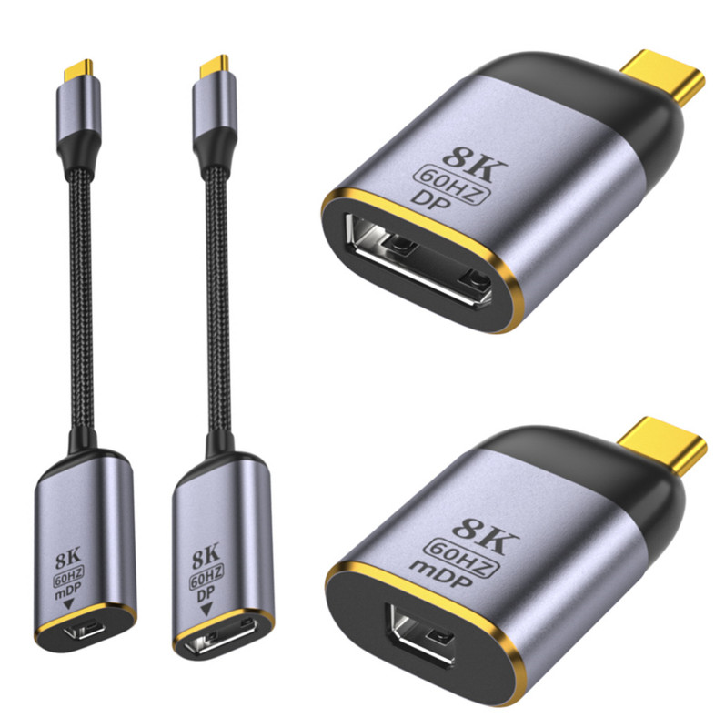 USB Type C To DP Mini DP Converter 8K@60Hz Adapter Connector two-way DP To USB C