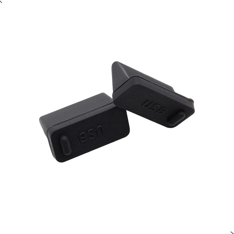 30 Pcs Silicone USB Cap Port Cover Anti Dust Protector for Female End Black gallery