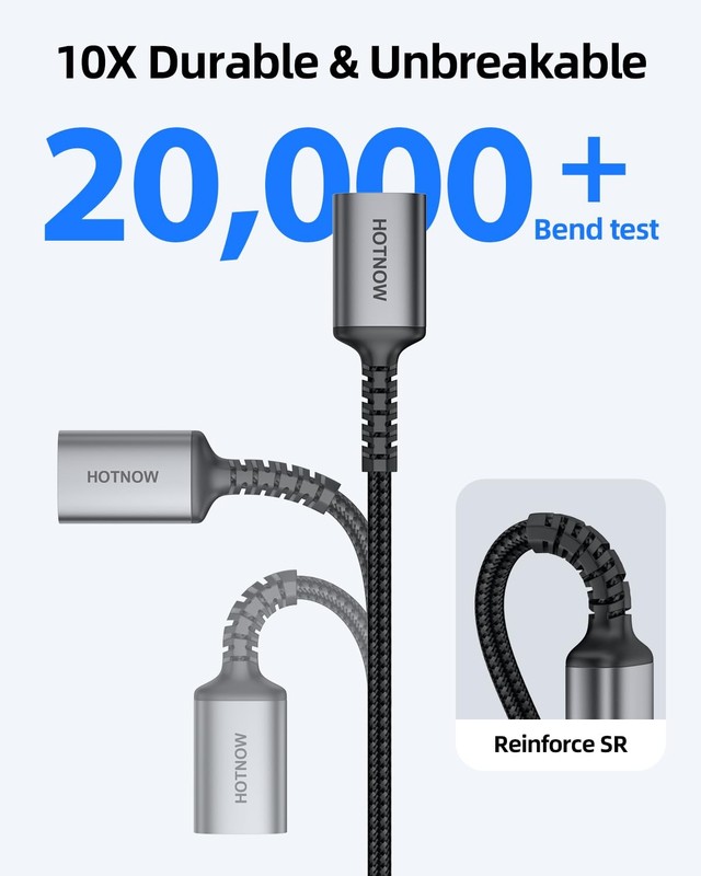USB Female to USB C Male Cable 1.5FT 2Pack, USB C to USB A Adapter 10Gbps gallery