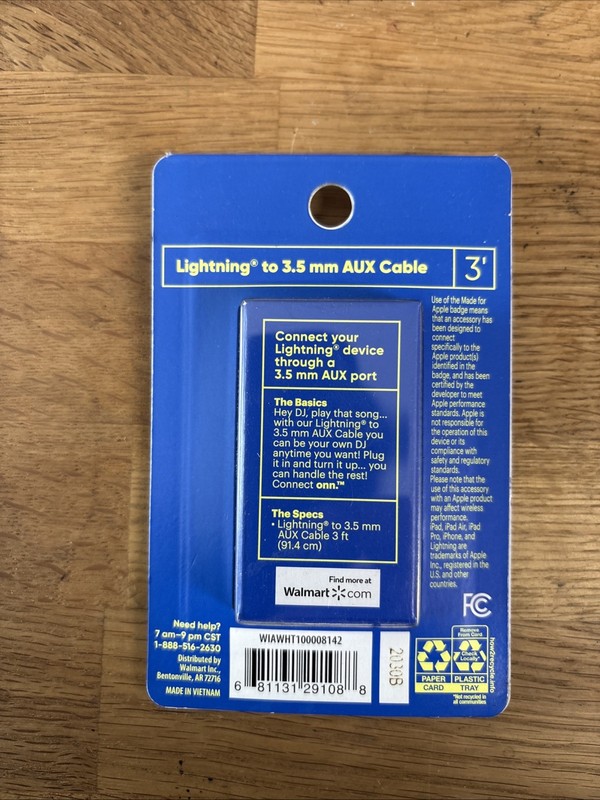 Connect Onn Fast To 3.5 Mm AUX Cable For IPHONE iPad iPod gallery