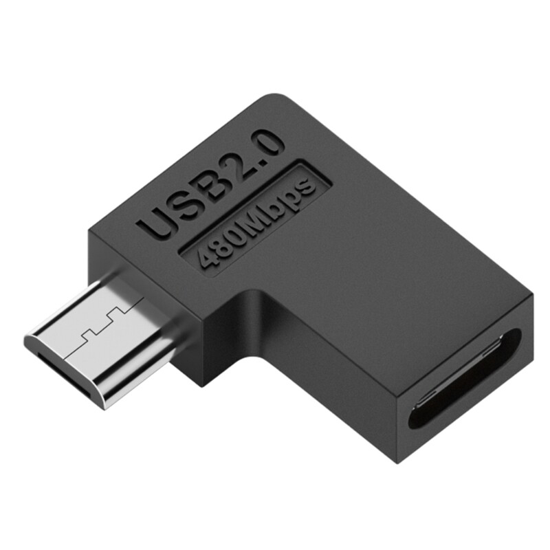 90 Degree Left Right Angled Micro USB Male To Type C Female Adapter Connector gallery