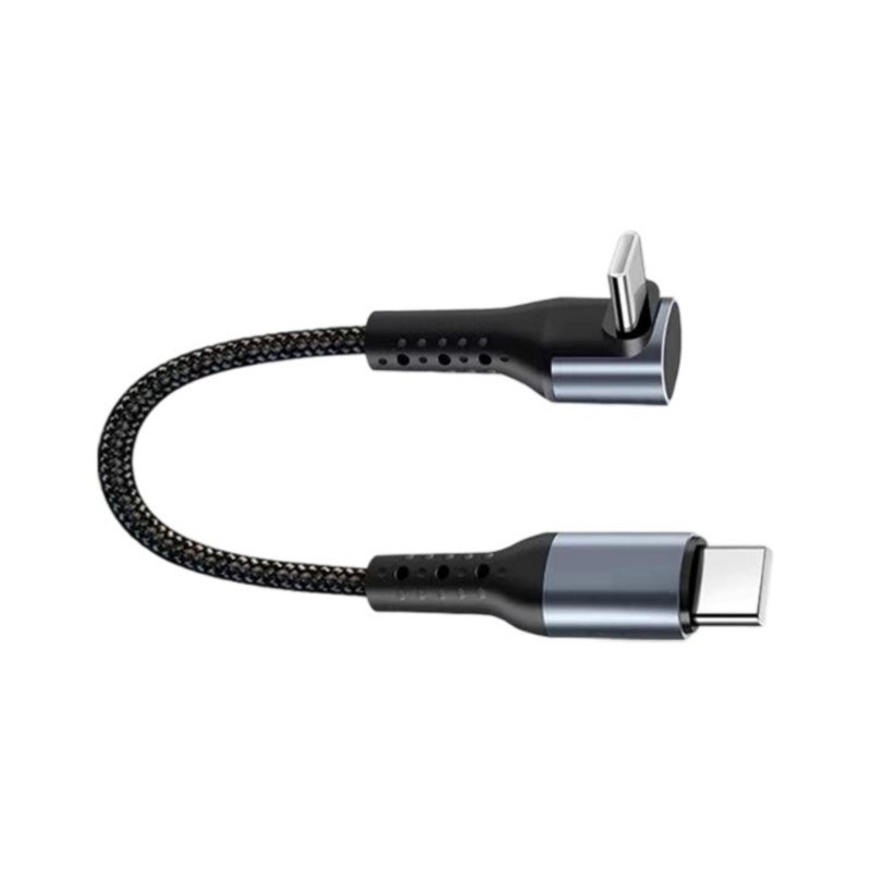 Short USB C Cable Type C Cable 25cm Elbow Fast Charging USB Type C Data Transfer