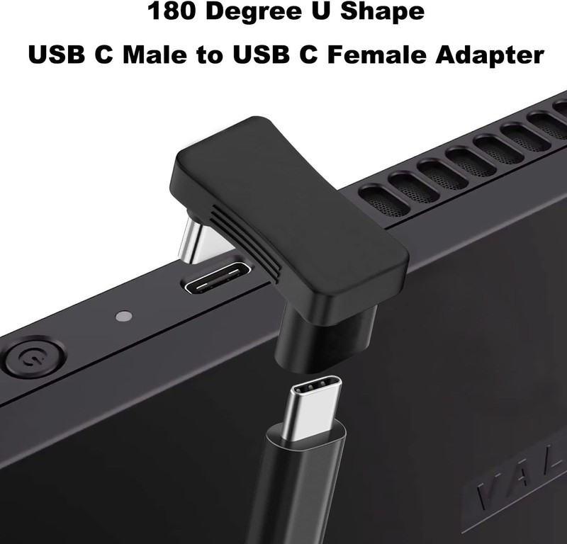 USB C 180 Degree Adapter 2 Pack 100W Fast Charging gallery